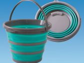 Collapsible Round Bucket with Handle for Camping, Caravanning, Motorhomes