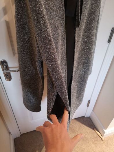 Elli White silver dress coat