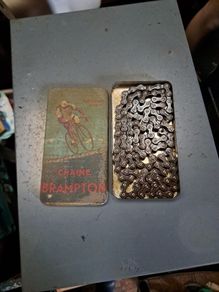 Antique Bicycle Tin @ Chain