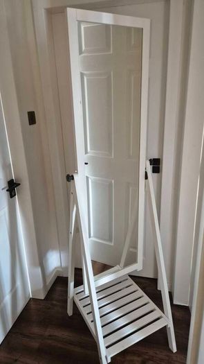 IKEA ISFJORDEN Standing Floor Mirror - White