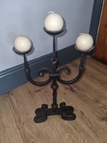 Handmade Cast Iron Candelabra