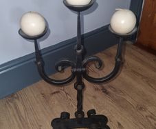 Handmade Cast Iron Candelabra