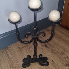 Handmade Cast Iron Candelabra