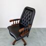 Vintage Chesterfield Mountbatton leather office chair Image 2