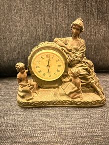 Juliana collection vintage faux bronze mantel clock