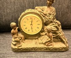 Juliana collection vintage faux bronze mantel clock