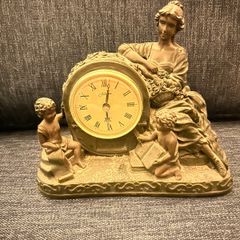 Juliana collection vintage faux bronze mantel clock