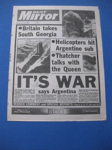 Replicas Of Daily Mirror Famous Front Pages