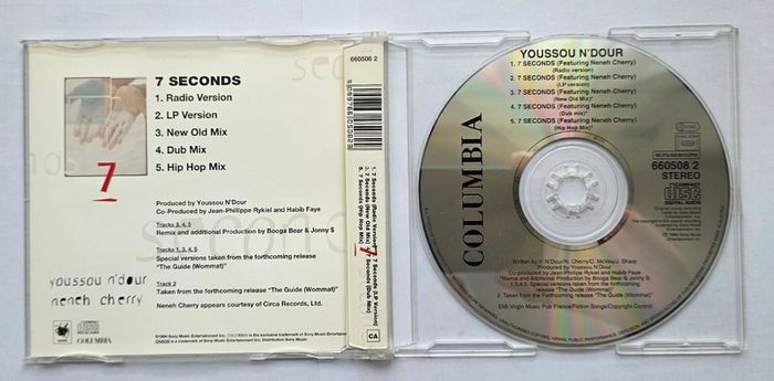 Youssou N'Dour & Neneh Cherry  7 Seconds - CD Single
