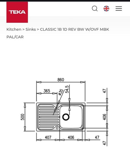 Sink (teka Kitchen Sink) PRICE DROP