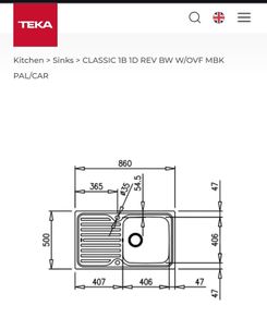 Sink (teka Kitchen Sink) PRICE DROP