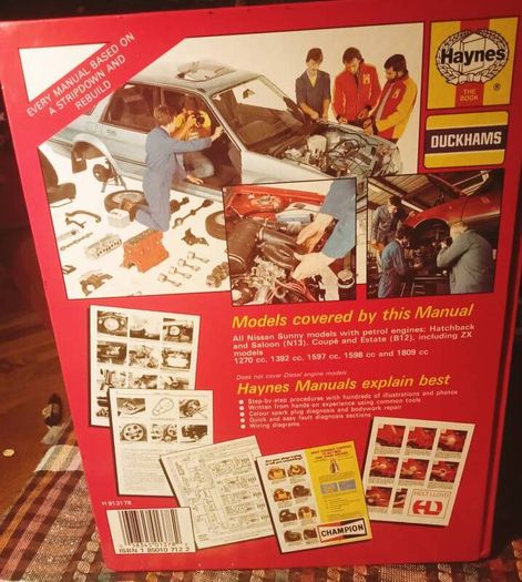 Haynes Nissan B12 and N13 Petrol Owners Workshop Manual.