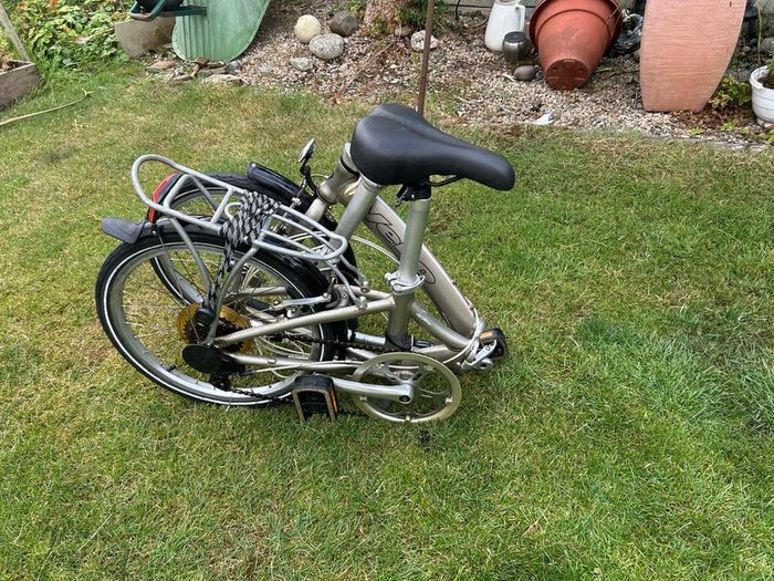 Folding adult bicycle.