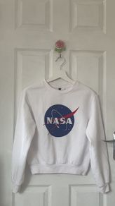 NASA girls white jumper