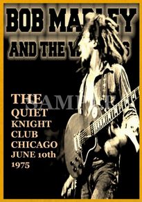 Bob Marley & The Wailers concert poster Chicago 1975 A3 Size Replica