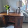 Antique Carved Writing Desk / Sideboard Image 2