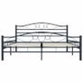 Bed Frame Black Steel 160 x200 cm Image 4