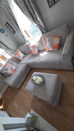 sofa with poof