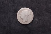 1878 Queen Victoria Silver Shilling - Milled Young Head Coin