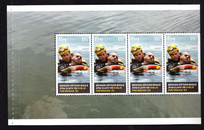 2012 Ireland 150th Anniversary of the Dublin Fire Brigade (DFB) Commemorative Stamp Booklet Mint Never Hinged (MNH)