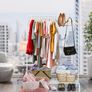 Closet Rack Heavy Duty Hanging Racks for Clothes with Top Rod and Storage Bottom Shelf, Clothes Rail Hanger Stand Free for Hanging Coats, Skirts, Shirts 43.5 In-Black Image 4