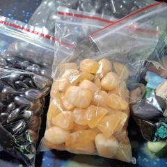 CLEARANCE lot of mixed tumbled stones 2.85kg hematite calcite etc