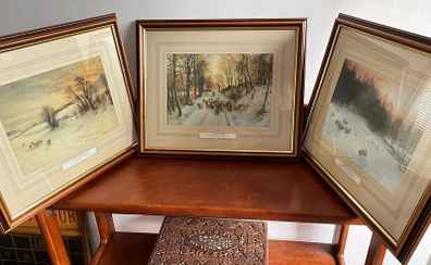 Set of 3 Framed Joseph Farquharson (1846-1935) Prints
