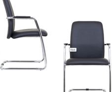 Faux Leather High Back Stackable Meeting/Conference Chair