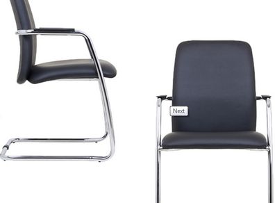 Faux Leather High Back Stackable Meeting/Conference Chair