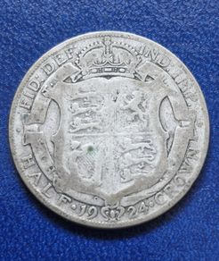 United Kingdom 1924 Half Crown - George V 2nd type Silver coin