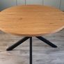 Dining table Nortoft D120 (warm oak / black) Image 2