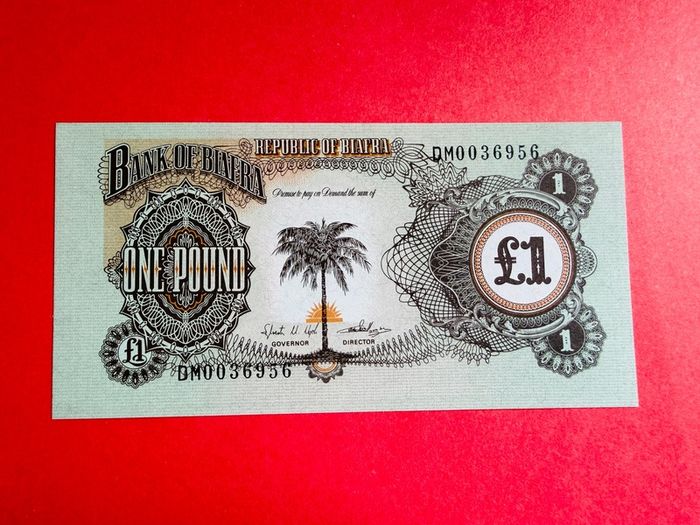 Biafra  1 pound  1968   Pick  5a .( Uncirculated )