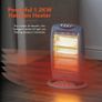 NEW SALE | 3 Bar Halogen Heater with Carry Handle, Safety Tip-Over Switch, 1200W, Grey Image 6