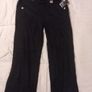 Black Linen Belted Trousers, New With Tags Image 3