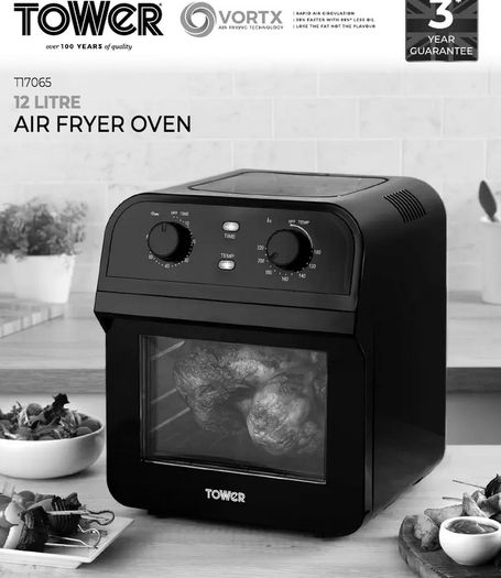 Tower T17065 Vortx 12 Litre Air Fryer Oven