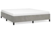 Bed Frame without Mattress Light Grey 135x190 cm Double Double Velvet