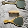 Antique mirror and brush set Image 2