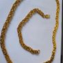 24K Solid Yellow Gold Round Bracelet and chain Image 2