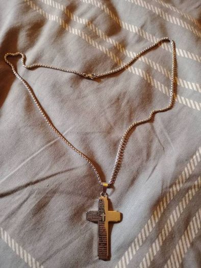 Cross Chain With A Written On Prayer