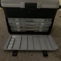 Large Fishing Tackle Box Fully Loaded Over 60 Lures, Trays, Line and Terminal Tackle