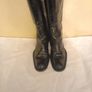 Prada Black All Leather Knee High Boots 38.5 Image 2
