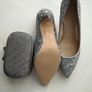 Silver Nine West heels size 6 (39) with matching clutch Image 4