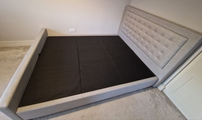 King Size Bed Grey