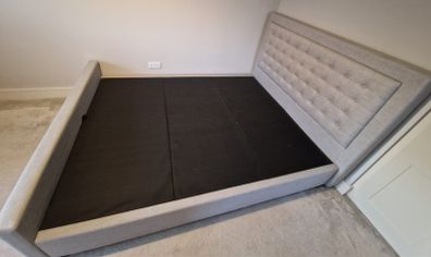 King Size Bed Grey