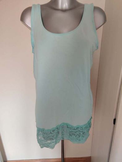 Janina long stretchy top with lace size UK18 EU46 Postage included