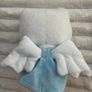 Hello Kitty Beanie TY Sanrio Blue Dress Pink Flower Angel Plush 2009 Used Dirty Please look at the pictures Image 8