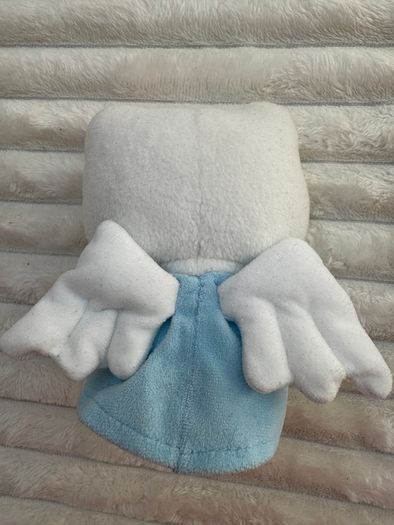 Hello Kitty Beanie TY Sanrio Blue Dress Pink Flower Angel Plush 2009 Used Dirty Please look at the pictures