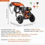 Gas Pressure Washer, 3500 PSI 10L/min, 2.6 GPM Gas Powered Pressure Washer with Aluminum Pump, Spray Gun and Extension Wand, 5 Nozzle Set, for Cars, Fences, Homes, Driveways, Patios, Furniture Image 5