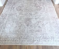 Kukoon washable vintage beige rug Isla