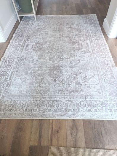 Kukoon washable vintage beige rug Isla